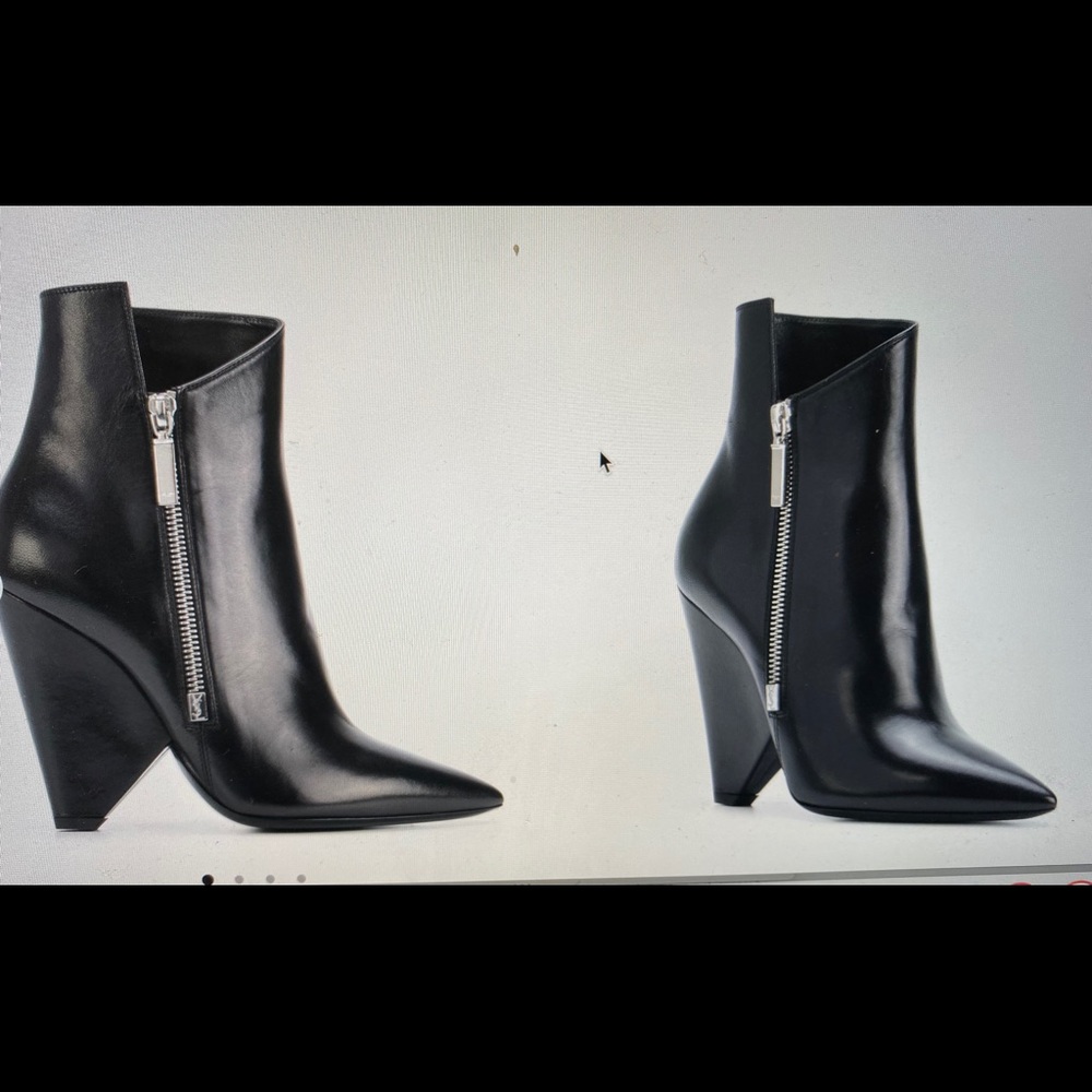 Saint Laurent NIki 85 asymmetric boots